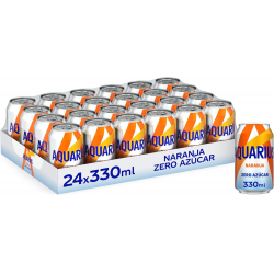 Chollo - Aquarius Naranja Zero Azúcar Lata 33cl (Pack de 24)