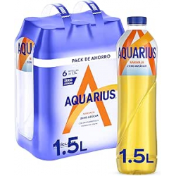 Chollo - Aquarius Zero Azúcar Naranja PET 1.5L (Pack de 6)