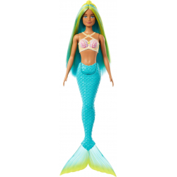 Chollo - Barbie Sirena con Pelo Verde y Cola Azul | HRR03