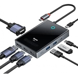 Chollo - Baseus PioneerJoy 8-in-1 4 Display USB-C Hub | WKYY030413