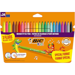 Chollo - BIC Kids Kid Couleur 3 Fluos (Set de 24) | 9213602