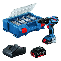 Chollo - Bosch Professional 18V System GSB 18V-28 - Taladro percutor a batería (63 Nm, 1900 rpm, 1 batería x 2.0 Ah + 1 batería x 4.0 Ah, en maletín Pick & Cli