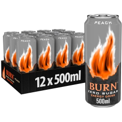 Chollo - BURN Energy Zero Peach Lata 50cl (Pack de 12)