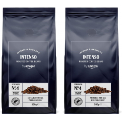 by Amazon Intenso Café en Grano 500g (Pack de 2)