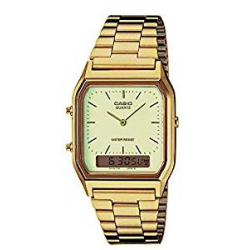 Chollo - Casio Collection , Reloj Cuadrado, Unisex, Acero Inoxidable, color dorado