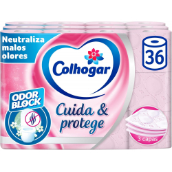 Chollo - Colhogar Papel Higiénico Cuida & Protege 12 rollos (Pack de 3)