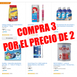 Compra 3 por el precio de 2 en Amazon