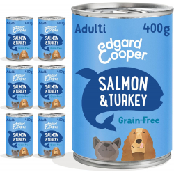 Edgard & Cooper Comida Húmeda Salmón y Pavo 400g (Pack de 6)