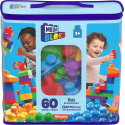 Chollo - Fisher-Price Mega Bloks Bolsa Azul 60 piezas | Mattel DCH55