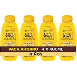 Chollo - Garnier Ultra Suave Camomila y Miel de Flores Champú 400ml (Pack de 4)