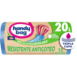 Handy Bag Bolsas Resistente y Antigoteo 20L (Pack de 15)