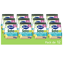 Chollo - Hero Solo Bio Tarrito Manzana, Plátano y Yogur 120g (Pack de 12)