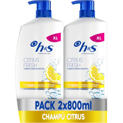 Chollo - H&S Citrus Fresh Champú Anticaspa 800ml (Pack de 2)