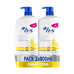 H&S Citrus Fresh Champú Anticaspa 800ml (Pack de 2)