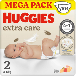 Chollo - Huggies Extra Care Disney Pañales Talla 2 (3-6 kg) 104 uds