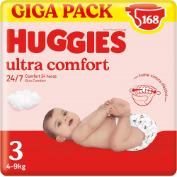 Chollo - Huggies Ultra Comfort Disney Talla 3 (4-9 kg) 56 pañales (Pack de 3)