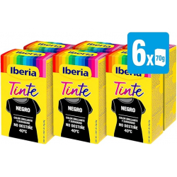 Chollo - Iberia Tinte para Ropa Color Negro (Pack de 6)