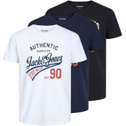 Jack & Jones Ethan Logo Crew Neck T-Shirt 3-Pack | 12221269_2161_987534