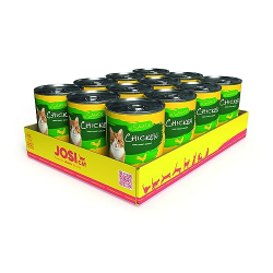 Chollo - JosiCat Pollo en Salsa Comida Húmeda Lata 415g (Pack de 12)