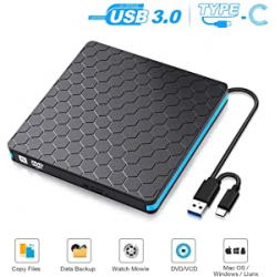 Chollo - Lector de CD Externa Portátil con USB 3.0 Type C