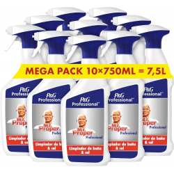 Mr. Proper Professional Limpiador de Baño & Cal 750ml (Pack de 10)