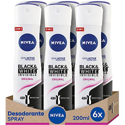 Chollo - NIVEA Black & White Invisible Original Spray 200ml (Pack de 6)