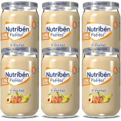 Chollo - Nutribén Potitos 4 Frutas Sin Almidones Tarro 235g (Pack de 6)