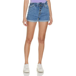 ONLY Cuba Life Paperbag Denim Shorts | 15200196_2115