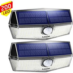 Chollo - Pack 2 Focos Solares LED Litom con sensor de movimiento (2x200LED)