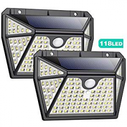 Chollo - Pack 2 Focos Solares Pxwaxpy con Sensor de Movimiento (2x108LED)