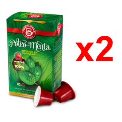 Chollo - Pack 20 Cápsulas Pompadour Poleo-Menta compatibles Nespresso (2x10 cápsulas)