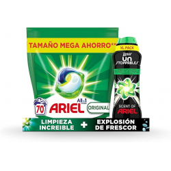 Pack Ariel Pods Original 70 cápsulas + Lenor Unstoppables Ariel 510g