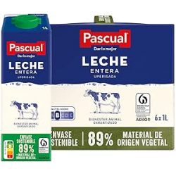 Chollo - Pascual Leche Entera Brik 1L (Pack de 6)