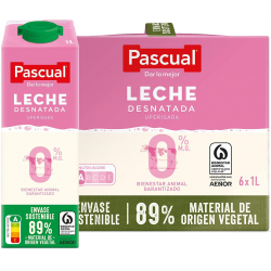 Chollo - Pascual Leche Desnatada 0% Brik 1L (Pack de 6)