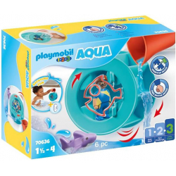 Chollo - PLAYMOBIL 1.2.3 Aqua Rueda de Agua con Bebé Tiburón | 70636