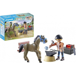 PLAYMOBIL Horses of Waterfall Herrador Ben y Aquiles | ‎71357