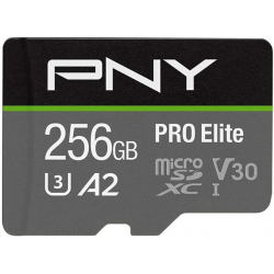 PNY Pro Elite 256GB microSDXC UHS-I U3 V30 A2 | P-SDU256V32100PRO-GE