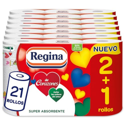 Chollo - Regina de Corazones Papel de Cocina 3 rollos (Pack de 7)