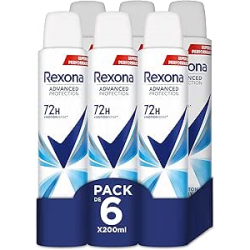 Rexona Advanced Protection Cotton Dry 72 h Aerosol 200ml (Pack de 6)