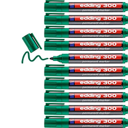Chollo - edding 300 permanent marker Verde (Pack de 10)