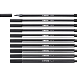 STABILO Pen 68 (Negro) [Pack de 10]