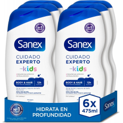 Chollo - Sanex Cuidado Experto Kids Gel de Ducha 475ml (Pack de 6)