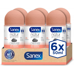 Chollo - Sanex Natur Protect con Piedra de Alumbre Piel Sensible Desodorante Roll-On 50ml (Pack de 6)
