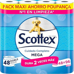 Chollo - Scottex Papel Higiénico Megarollo 12 rollos (Pack de 4)