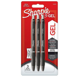 Sharpie S-Gel 0.7mm (Negro) [Pack de 3] | ‎2136598