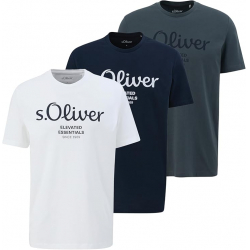 Chollo - s.Oliver Logo Print T-Shirt (Pack de 3) | 2139909-3S