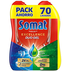 Chollo - Somat Excellence Duo Gel Antigrasa 35 lavados (Pack de 2)