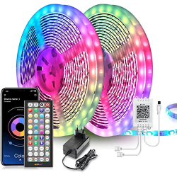 Chollo - Tiras LED 30M, Luces LED 5050 RGB con Mando a Distancia de 44 Teclas y Control Bluetooth,16 Millones de Colores Sincronización con Ritmo de Música, Lu