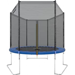 Ultrasport Cama elástica de jardín Jumper, set completo de cama elástica Incl. superficie de salto, red de seguridad, postes acolchados para la red y 